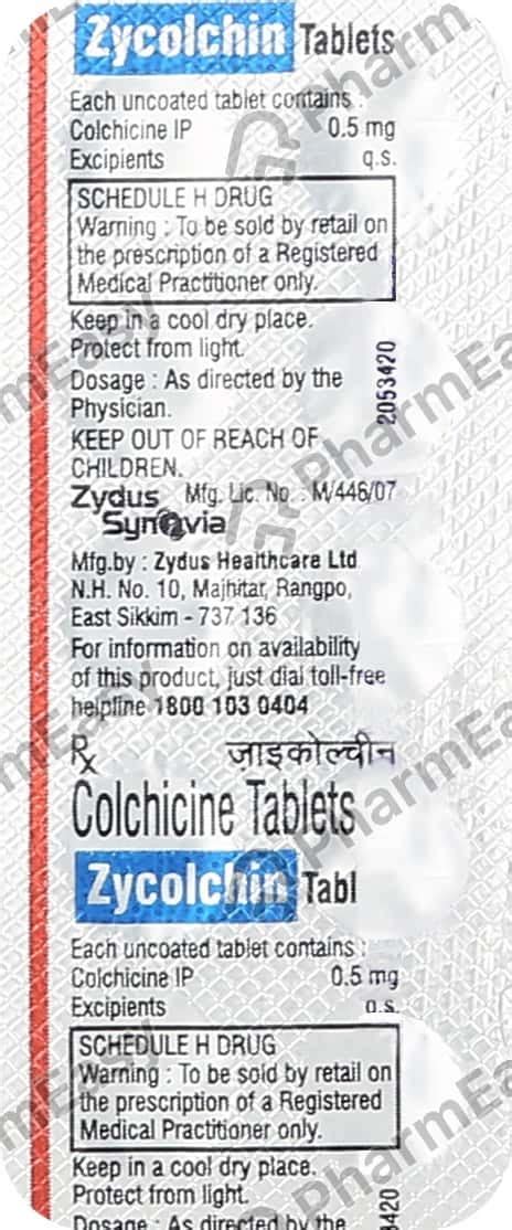 Zycolchin Mg Tablet Uses Side Effects Price Dosage