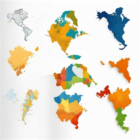 Un Mapa Del Mundo Con Diferentes Colores Y La Palabra Mapa Vector