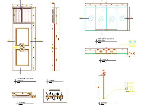 Detalles De Puertas Y Ventanas En AutoCAD CAD 115 48 KB Bibliocad