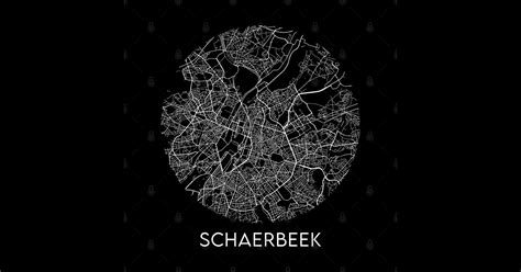 Schaerbeek city map - Schaerbeek - T-Shirt | TeePublic