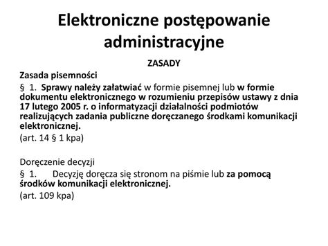 Elektroniczne postępowanie administracyjne ppt pobierz