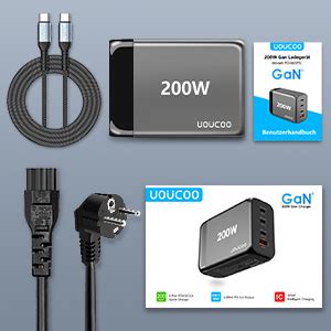 Uoucoo W Usb C Ladeger T Gan Charger Mehrfach W W Port