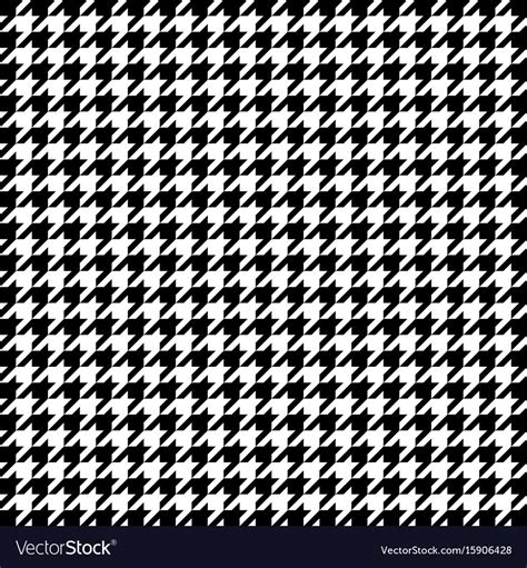 Black Houndstooth Pattern Classical Royalty Free Vector