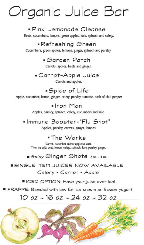 juice-bar-menu ~ Flour Garden Bakery and Cafe Flour Garden Bakery and Cafe