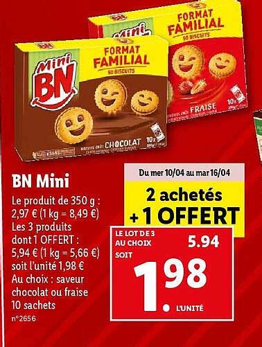 Promo Bn Mini Chez Lidl Icatalogue Fr