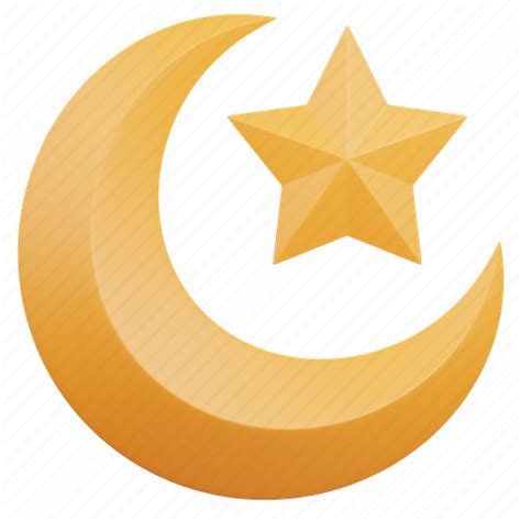 Crescent, moon, star, islam, mosque, ramadan, islamic 3D illustration ...