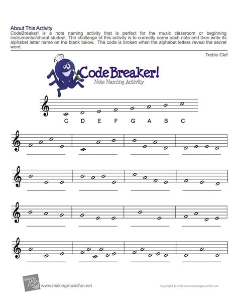 Music Theory For Beginners Worksheets