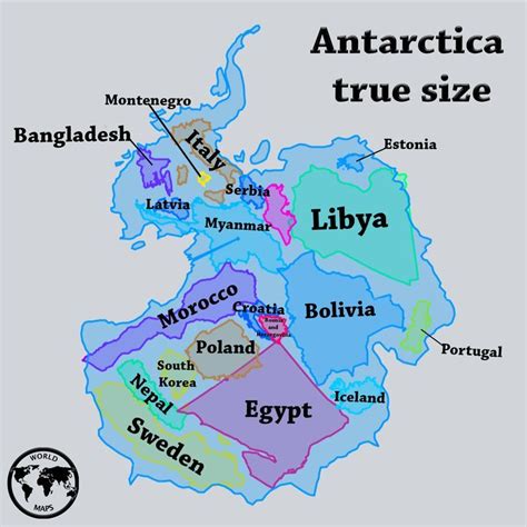 Antarctica Size Comparison | Antarctica, Libya, Estonia