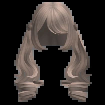 Long Dirty Blonde Curly Bow Doll Pigtails Roblox Item Rolimon S