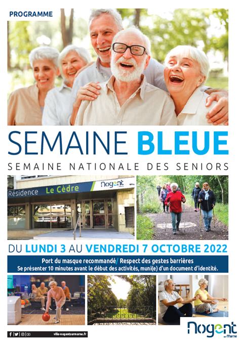 Semaine Bleue Un Programme Riche Et Diversifi Ville De Nogent