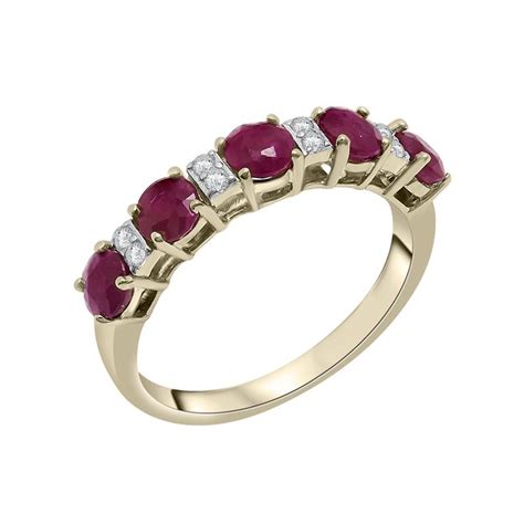 Enchanting in every way, this ruby & diamond accent band is perfection ...