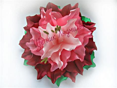 Цветы из лент Лилия канзаши мастер класс своими руками\ Flowers ...