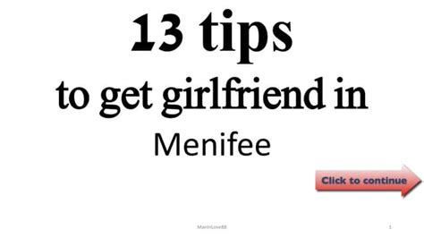 13 Tips To Get Girlfriend In Menifee Ppt