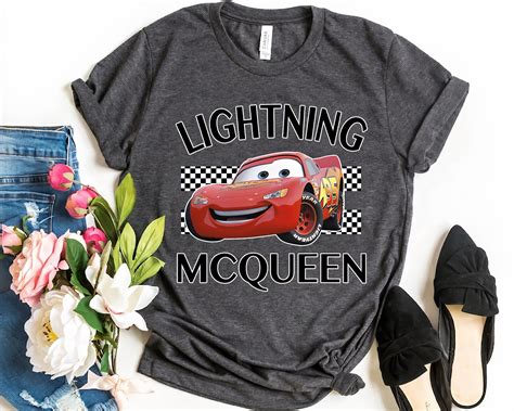 Disney Cars Lightning Mcqueen Finish Graphic T Shirt Sold By Aurora