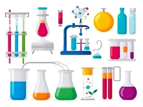 Premium Vector Isolated Colorful Science Objects And Icons Vector Set