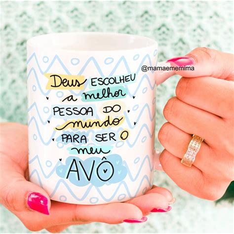 Caneca Para Vov Deus Escolheu A Melhor Pessoa Do Mundo Para Ser O Meu