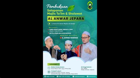 LIVE STREAMING Pembukaan SELAPANAN MAJLIS TA LIM SHOLAWAT AL ANWAR