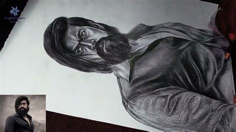 How To Draw Kgf Chapter Drawing Rocky Bhai Portrait Drawing Part