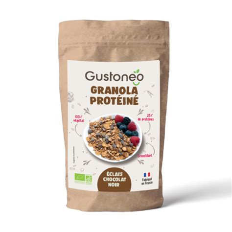 Granola Prot In Bio Eclats De Chocolat Noir Gustoneo Boutique