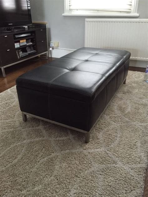 Large leather ottoman with storage | in Kilburn, London | Gumtree | Leather storage ottoman ...