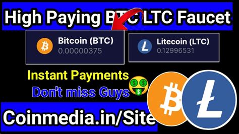 High Paying BTC LTC Faucet Claim Every 5 Minute FREE BTC LTC Faucet