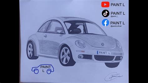 C Mo Dibujar Un Volkswagen Beetle Time Lapse Paint L Youtube