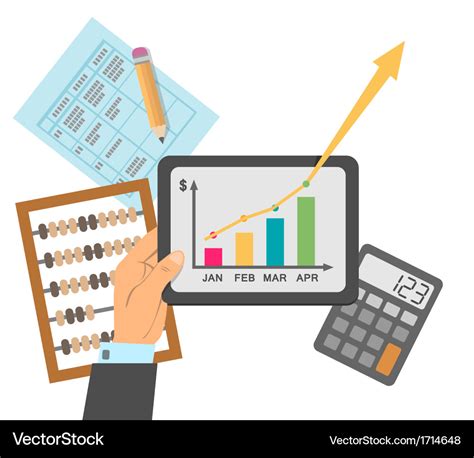 Financial Business Plan Royalty Free Vector Image