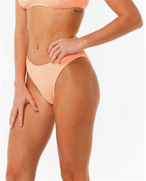 Women Rip Curl Bikini Bottoms Sunshine Cheeky Coverage Bikini Bottoms