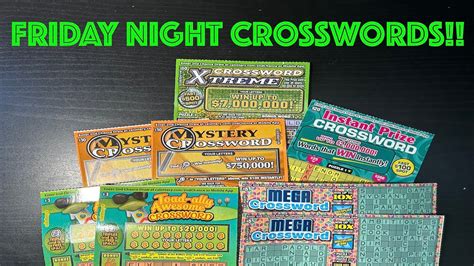 Friday Night Crosswords Big Mix Ca Scratchers Youtube