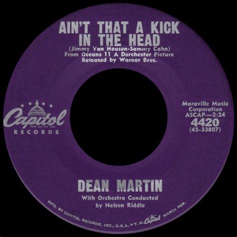 Dean Martin - Ain't That A Kick In The Head (1960, Los Angeles Pressing, Vinyl) | Discogs