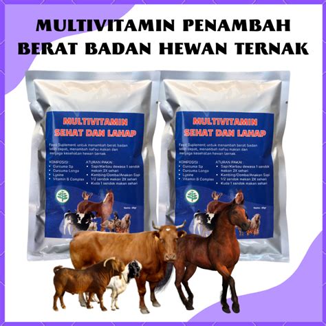 Jual JAMU MULTIVITAMIN MENAMBAH BERAT BADAN NAFSU MAKAN HEWAN TERNAK