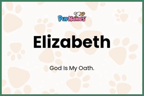 Elizabeth Nombre De Perro Significado Y Pupnames