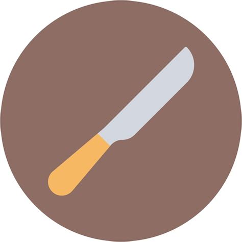 Estilo De Ilustración Vectorial Del Cuchillo De Pan Vector Premium