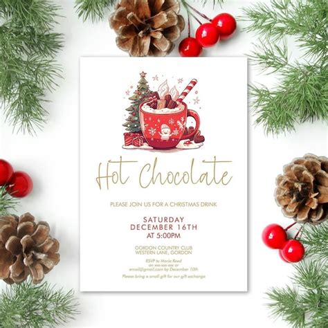 Hot Cocoa Party Invite Etsy