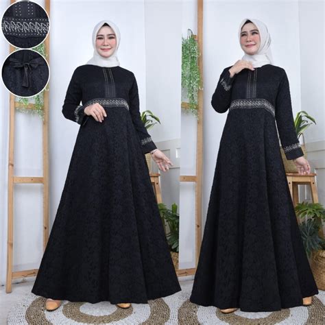 8 Inspirasi Model Gamis Brokat Untuk Orang Gemuk Agar Tampil Stylish