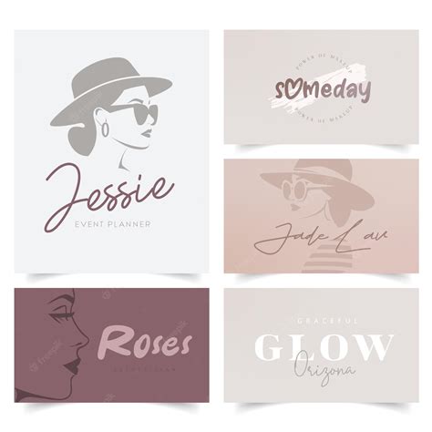 Premium Vector | Feminine business logo concept with modern fonts