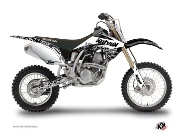 kit déco motocross honda predator blanc série Kutvek