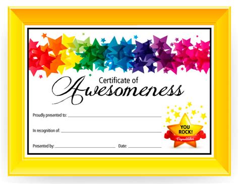 Certificate of Awesomeness - Dabbles & Babbles