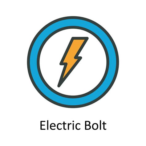 Electric Bolt Vector Fill outline Icon Design illustration. User ...