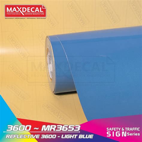 Jual Per Meter MAXDECAL 3653 Reflective LIGHT BLUE Scotchlite Biru