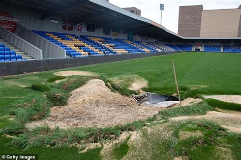 Non League Clubs Stadium Horrifically Flooded With Entire Pitch