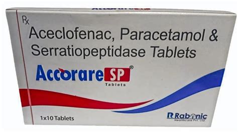 Accorare Sp Composition Aceclofenac Mg Paracetamol Mg