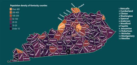 Kentucky Population Density Map