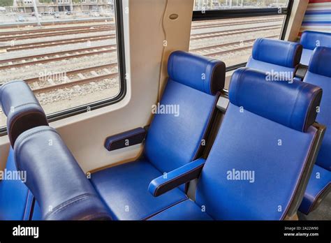 Passenger Train interior Stock Photo - Alamy