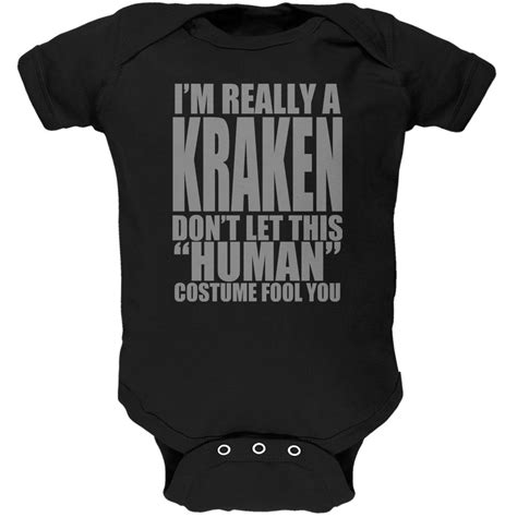 Halloween Human Kraken Costume Soft Baby One Piece Black 18 24 M