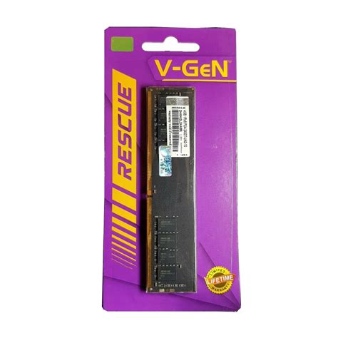 Jual RAM DDR4 V GeN RESCUE 4GB PC19200 2400Mhz LongDimm Memory PC VGEN