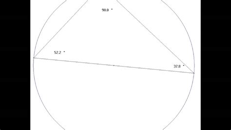 Circle Theorem Angle In A Semi Circle Youtube