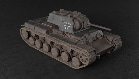 Sowjetischer Schwerer Panzer KV 1 3D Modell 100 Obj Unknown Fbx