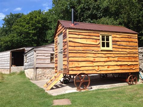 Shepherds Hut Timber Frame Structure And Waney Edge Cladding