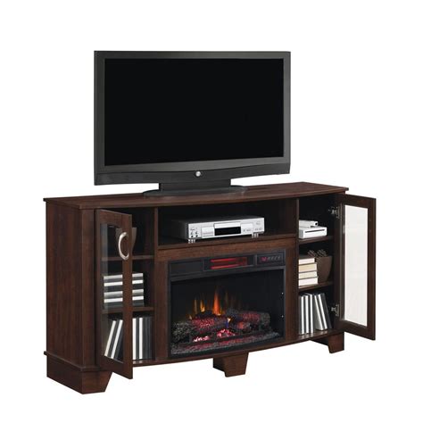 Dark Cherry Wood Fireplace Tv Stand - Fireplace Ideas